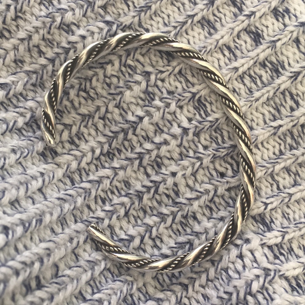 Native American Sterling Silver Cuff Bracelet - Picture 2 of 4
